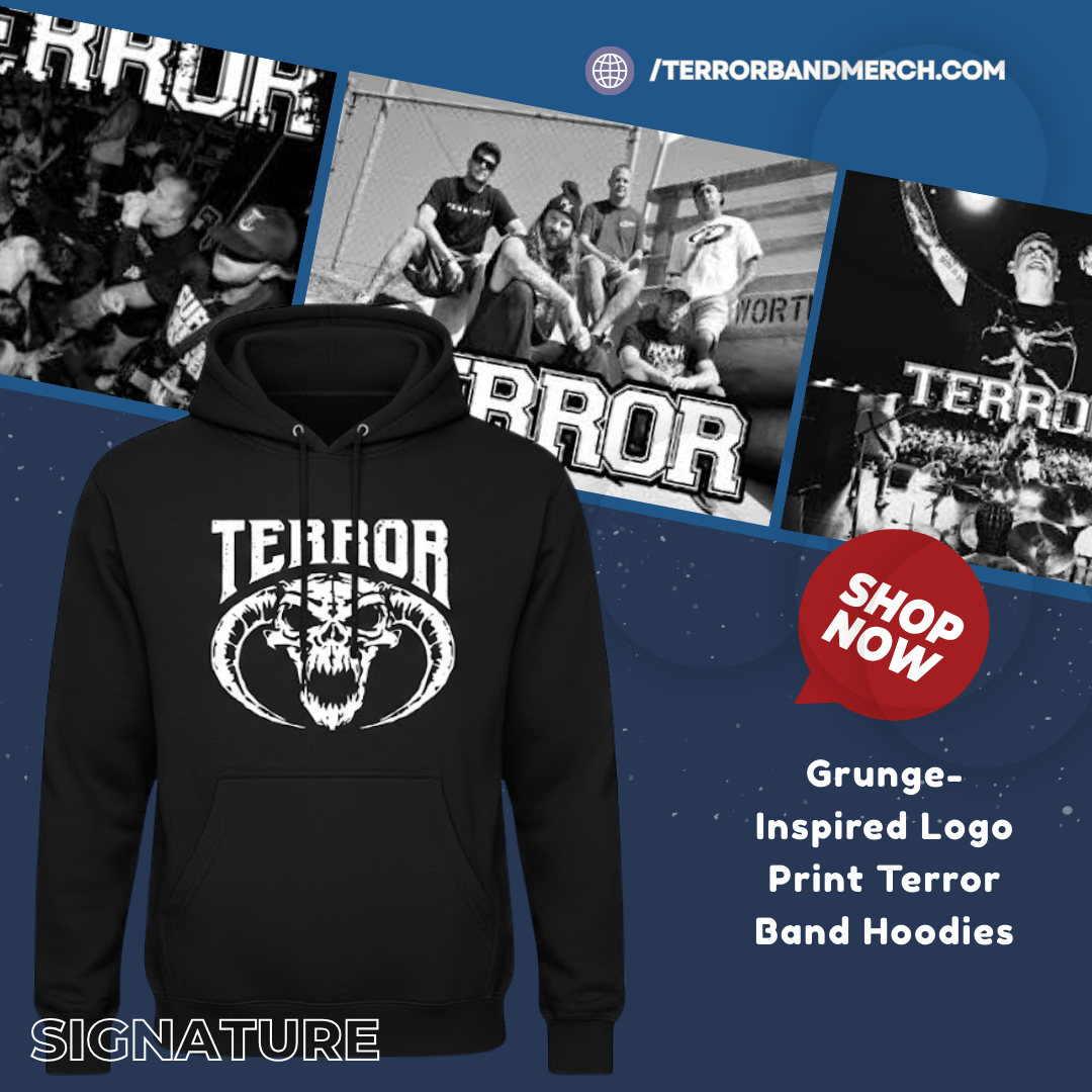 Grunge-Inspired Logo Print NTAN0801 Terror Band Hoodies